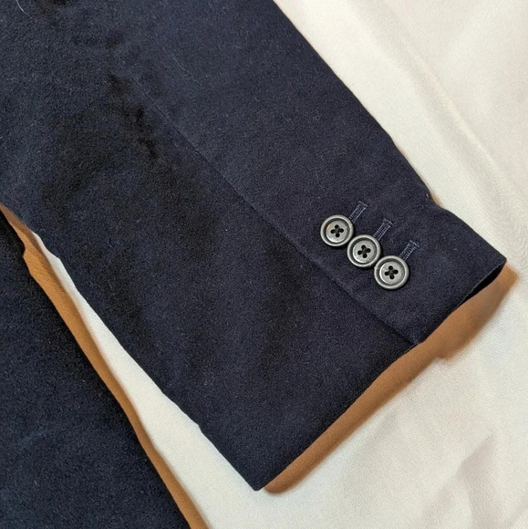 GAP Cotton Velvet Style Navy Blue Double Button Blazer Sport  Coat Mens XL - Picture 6 of 12